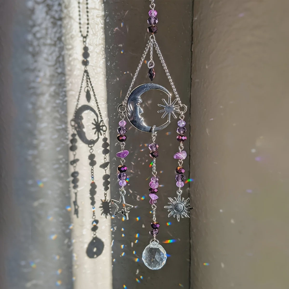 Maan Godin Kristal Zon Vanger - Decoratieve Hanger voor Binnen & Buiten