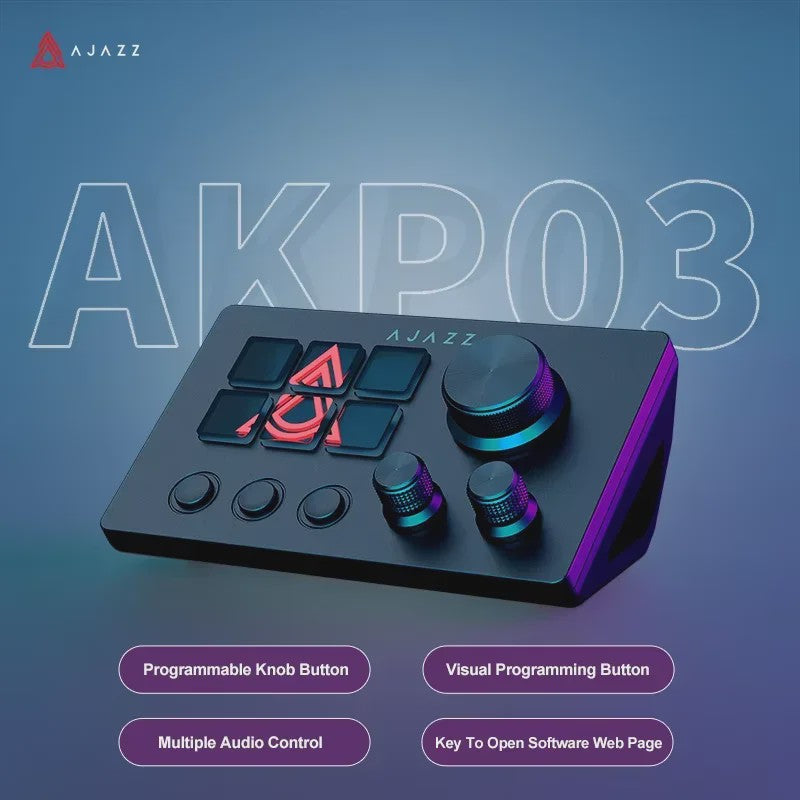 AJAZZ AKP03 Macro Programmeerbaar Toetsenbord met Draaiknoppen