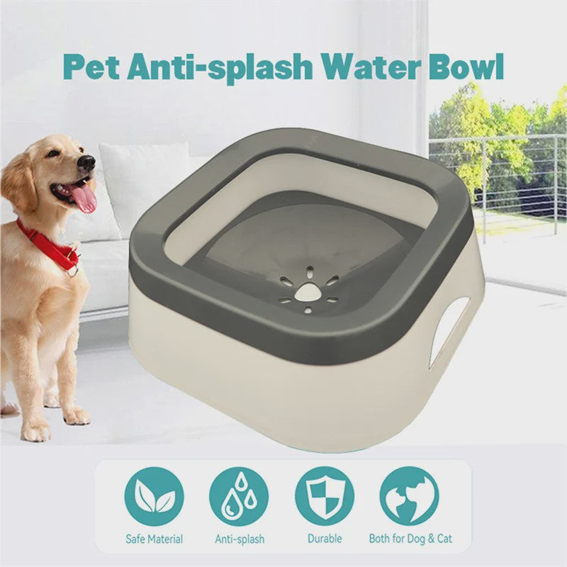 Anti-Splash Waterbak voor Honden & Katten - 1L Grote Capaciteit Drinkbak