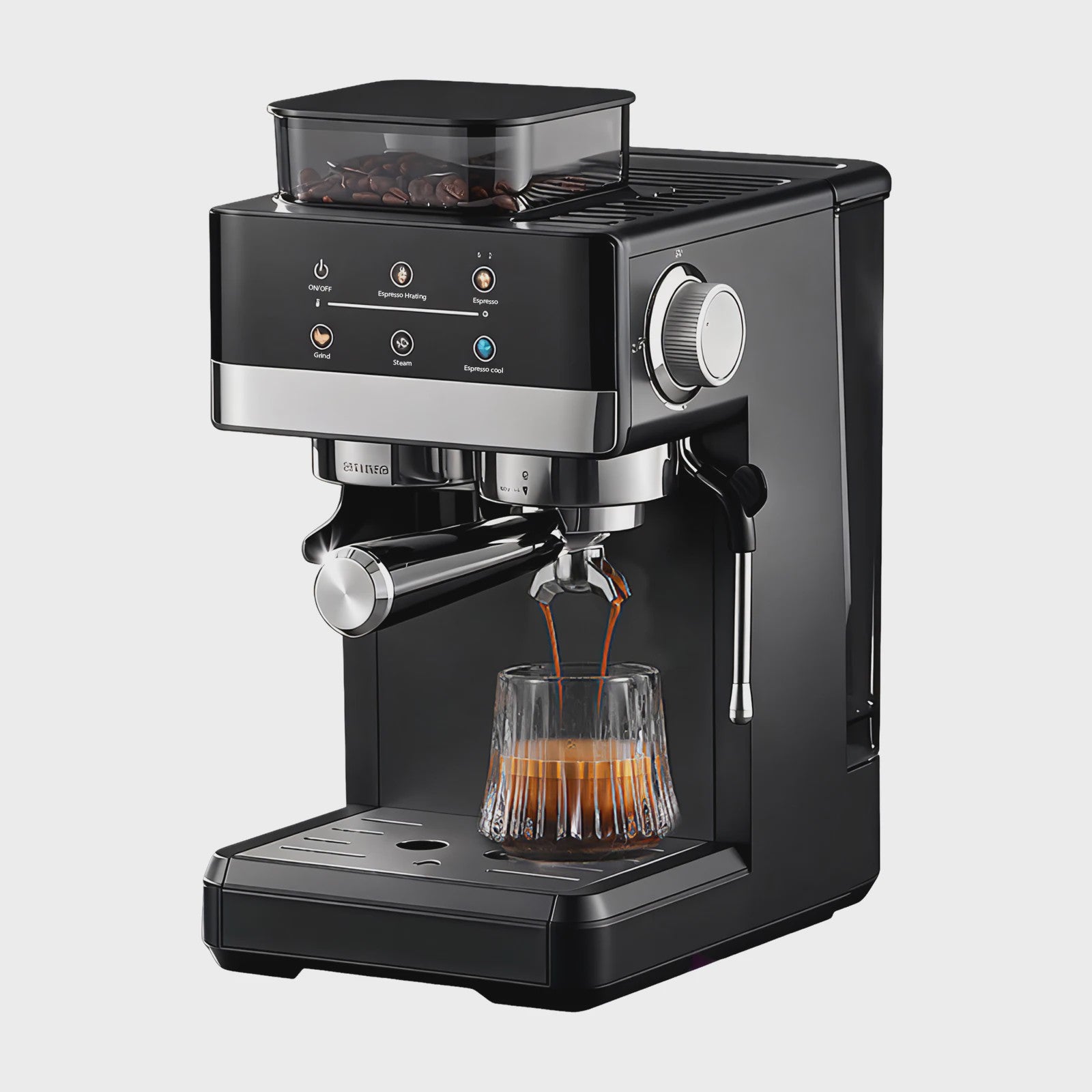 Volautomatische Espressomachine met Geïntegreerde Bonenmaler - 20 Bar, 1350W