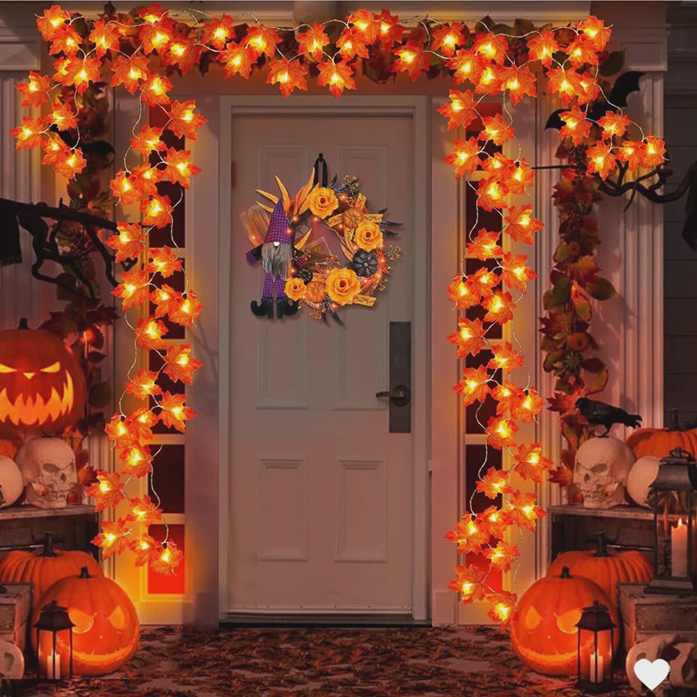 LED Slinger met Kunst Maple Bladeren - 2/3/6M - Halloween, Kerst & Thanksgiving Decoratie