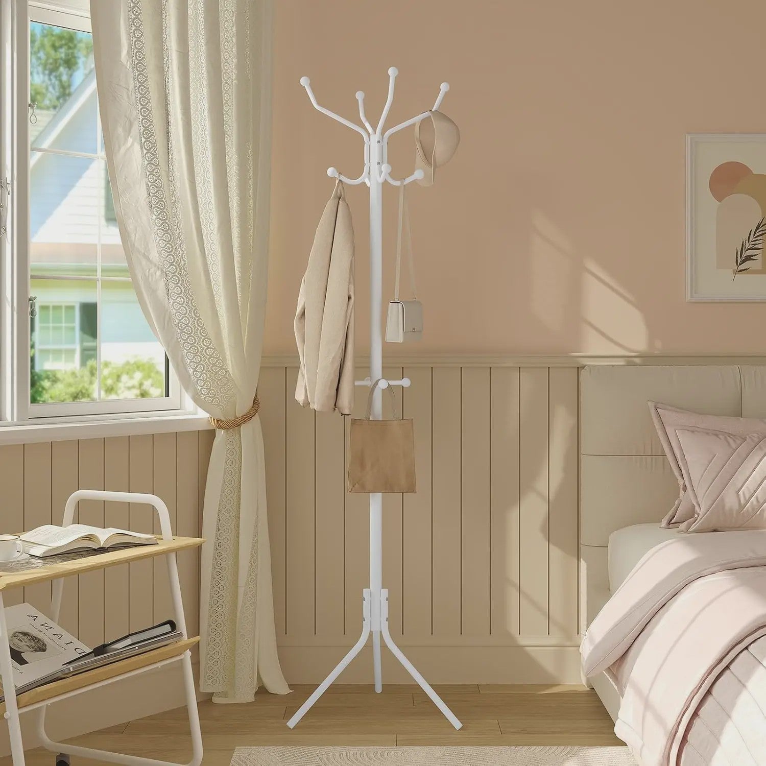 Stijlvolle Kapstok Boomvorm met 12 Haken - Staand Model voor Hal, Slaapkamer - 45x40x173 cm