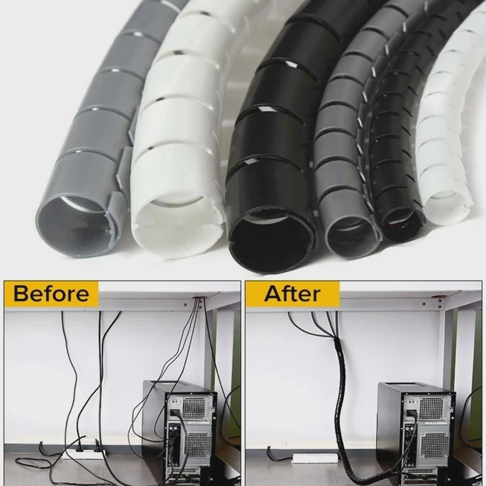 Flexibele Kabel Organizer Spiraal Beschermer - 2M/1M Lengte, 10mm/16mm Diameter