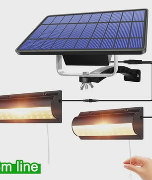 Solar Lamp met Afstandsbediening voor Binnen & Buiten - Zonne-energie Tuinlamp met Trekkoord