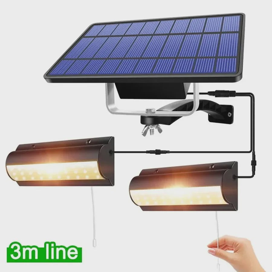 Solar Lamp met Afstandsbediening voor Binnen & Buiten - Zonne-energie Tuinlamp met Trekkoord