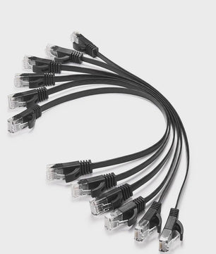 6-Pack Platte CAT6 Ethernet Netwerkkabels (RJ45) - Diverse Lengtes & Kleuren