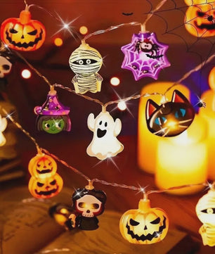 Halloween LED-lichtslinger met Batterijbox - 1.5M/10LED of 3M/20LED - Sfeervolle Decoratie