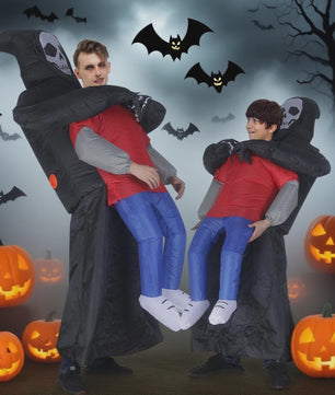 Opblaasbaar Grim Reaper Kostuum - Draag een Persoon Kostuum voor Halloween & Feest