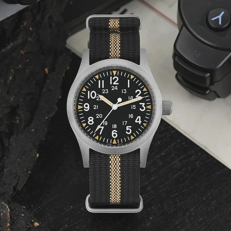 Militado ML05 Herenhorloge 38mm - Vintage Stijl met Miyota Uurwerk & Saffierglas