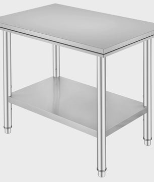Professionele RVS Werkbank met Onderblad - Ideaal voor Keuken, Horeca & Garage