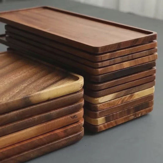 Natuurlijke Houten Serveerschaal Rechthoekig - Fruit, Snacks & Decoratie