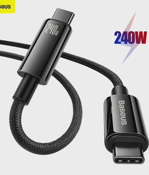 Baseus 240W PD 3.1 USB-C Kabel - Snel Opladen voor MacBook, Samsung, Xiaomi, iPad
