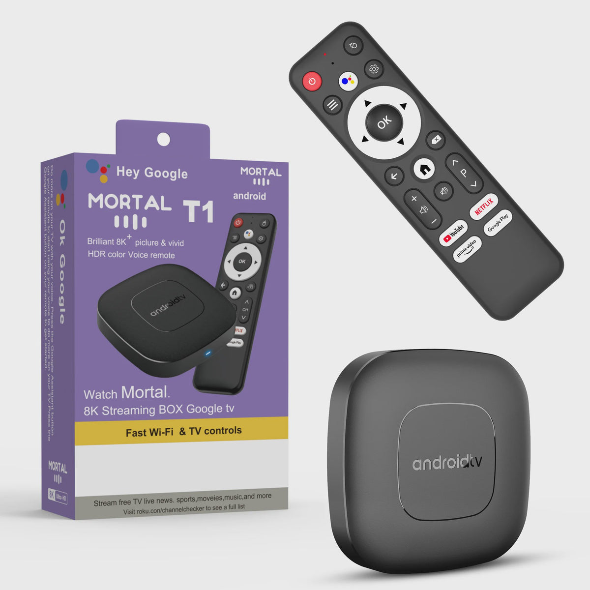 Android TV Box T1 Deluxe: 4K Streaming, Google Assistant & Netflix