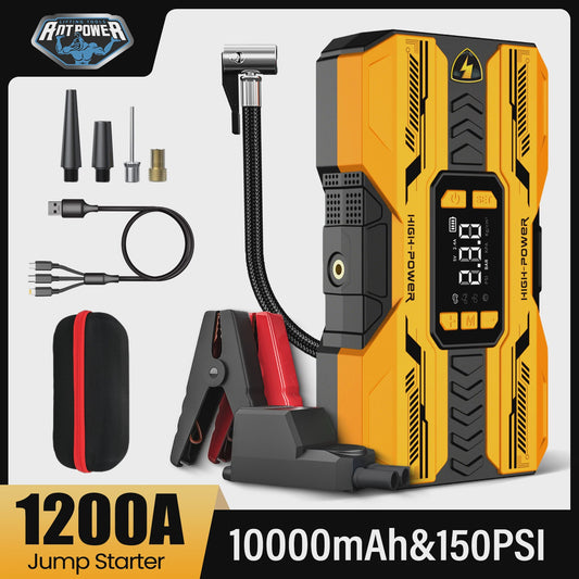 AntPower 1200A Jump Starter & Powerbank met Bandenpomp & LED - Start Elke Auto