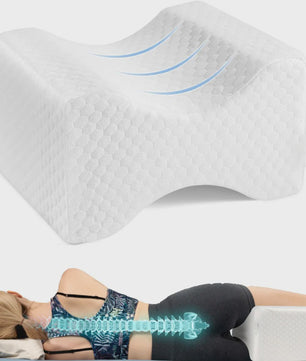 Ergonomisch Kniekussen van Traagschuim voor Zijslapers | Wasbare Hoes & Slaapriem