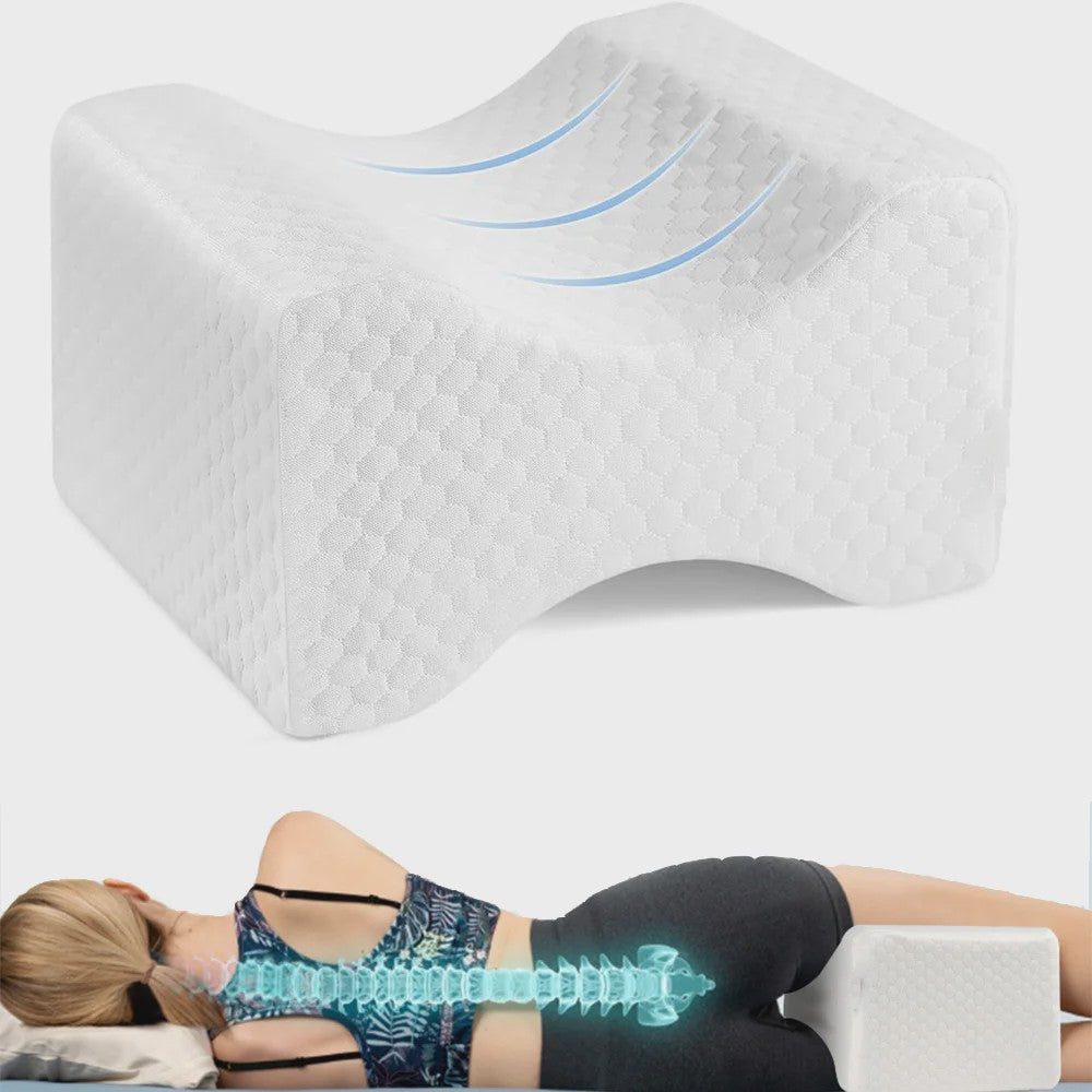 Ergonomisch Kniekussen van Traagschuim voor Zijslapers | Wasbare Hoes & Slaapriem