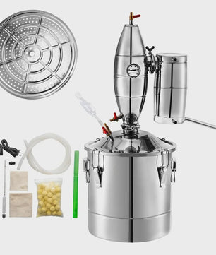 VEVOR Roestvrij Staal Alcohol Distilleerder Kit - 20L/30L/50L/70L - Voor Wijn, Bier & Moonshine
