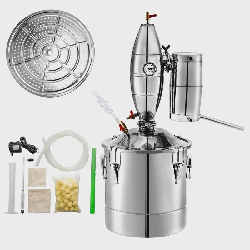 VEVOR Roestvrij Staal Alcohol Distilleerder Kit - 20L/30L/50L/70L - Voor Wijn, Bier & Moonshine