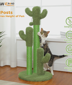 Cactus Krabpaal XL voor Katten - 3 Sisal Palen & Speelbal