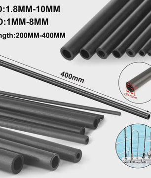 Carbon Fiber Holle Buis - Diverse Diameters & Lengtes voor DIY Projecten
