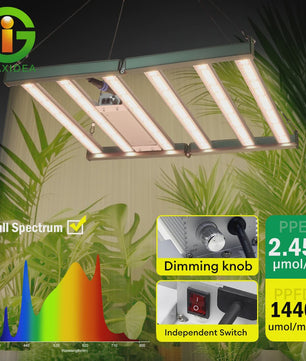 Full Spectrum LED Groeilamp 120W/200W/320W met UV & IR - Onafhankelijke Schakelaars