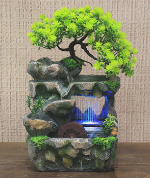 Decoratieve Binnen Waterval Tafel fontein met Kleurveranderende LED Verlichting