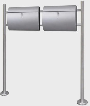 Dubbele RVS Brievenbus met Krantenvak en Slot - Modern & Duurzaam