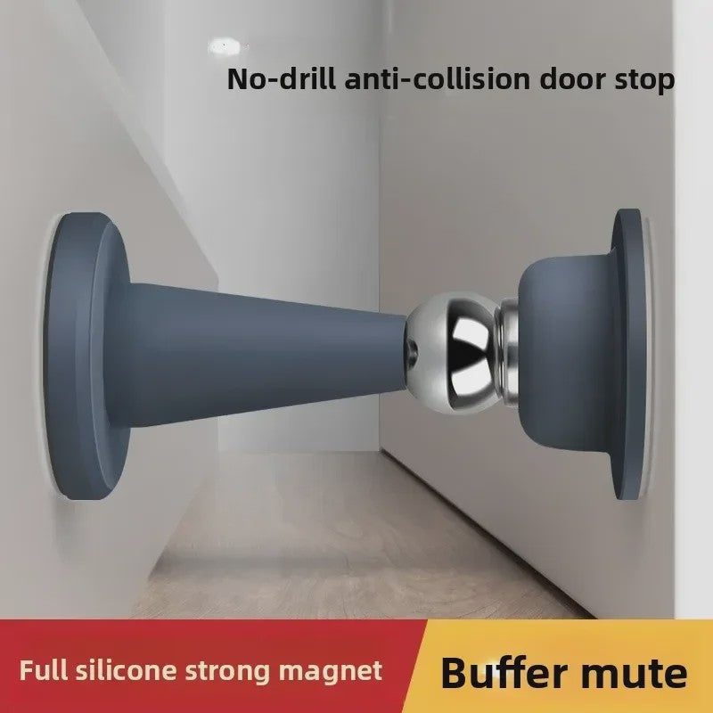 Sterke Siliconen Deurstopper - Zonder Boren, Muurbescherming & Anticoncussie