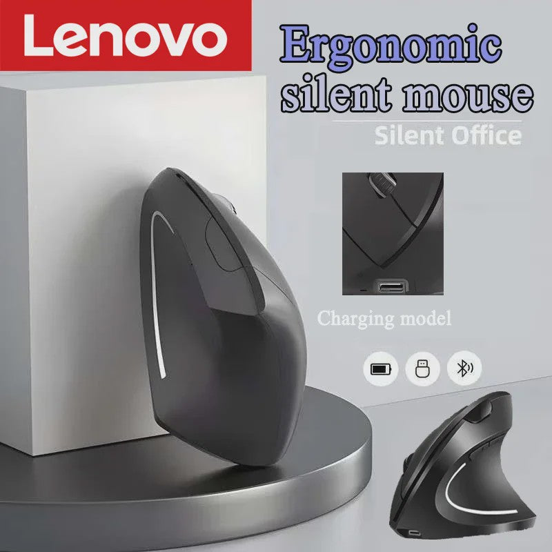 Ergonomische Verticale Draadloze Muis - Oplaadbaar, 2.4Ghz & Bluetooth, Instelbare DPI