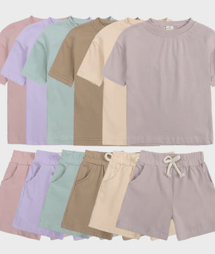 Zomer Set Kinderen: T-shirt met Korte Broek - Jongens & Meisjes Sportkleding Outfit