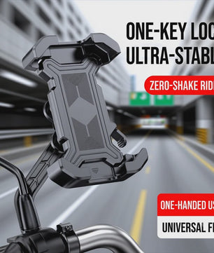 Schokvrije Telefoonhouder voor Fiets, Motor & Scooter - 360° Draaibaar (4.7-7 inch)