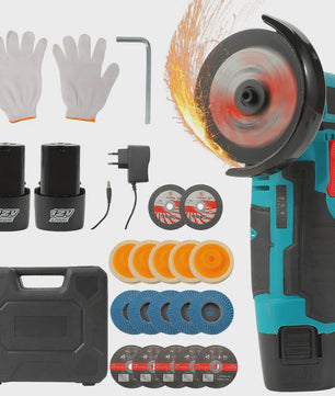 12V Snoerloze Haakse Slijper Kit - Compacte Mini Polijst- en Snijmachine voor Doe-het-zelf