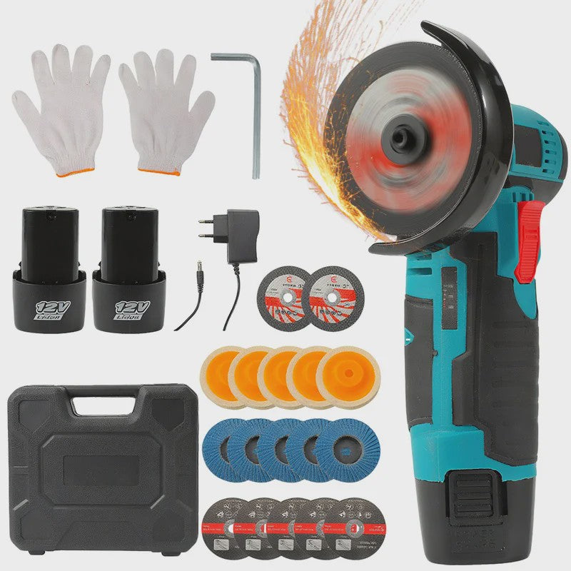 12V Snoerloze Haakse Slijper Kit - Compacte Mini Polijst- en Snijmachine voor Doe-het-zelf