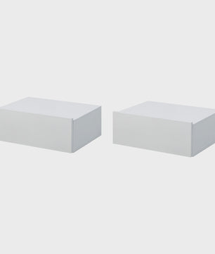 Homcom Set of 2 Floating Nightstands with Modern Drawer 40X30X15 cm