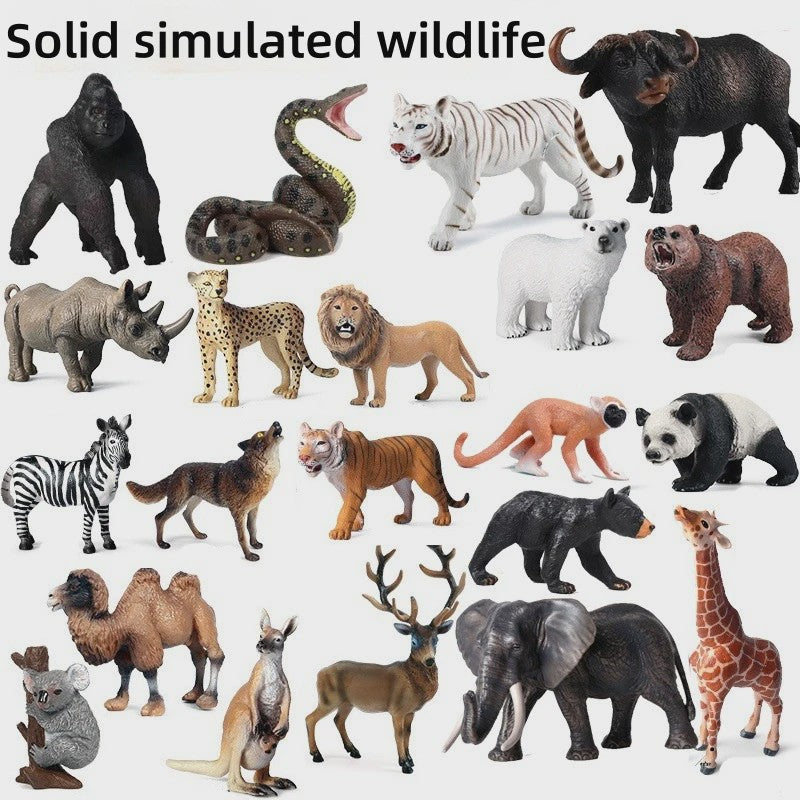 Realistische PVC Dierenfiguren Set: Wilde Dieren Collectie