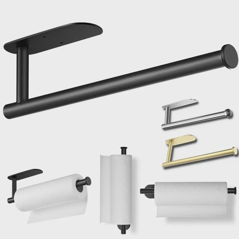 Zelfklevende RVS Toiletrolhouder & Keukenrolhouder - Wandmontage
