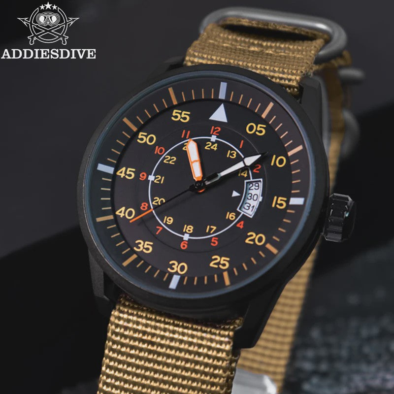 ADDDIESDIVE Heren Luxe Horloge - Waterdicht 50M, Luminous, Datumweergave