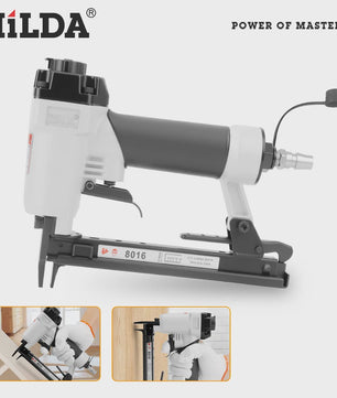 Hilda 8016 Pneumatische Nietmachine - Luchtnietpistool voor Stoffering en Houtbewerking
