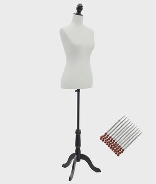 Verstelbaar Naaimanquin met Houten Driepoot - 130-168 cm