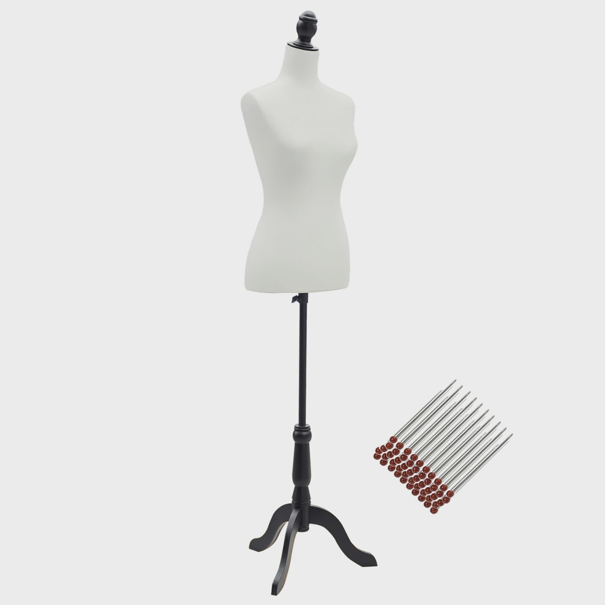 Verstelbaar Naaimanquin met Houten Driepoot - 130-168 cm