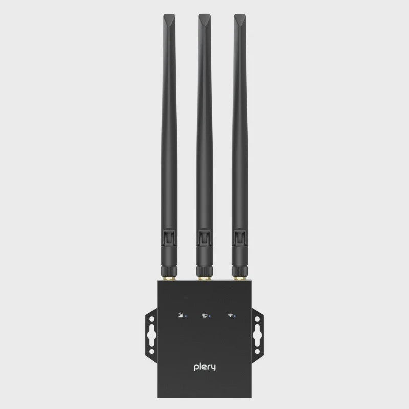 Plery 4G LTE WiFi 6 Router - 300Mbps, 3 Antennet, 32 Apparaten, Industrieel, VPN