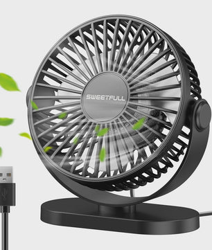 Draagbare USB Mini Ventilator - Stille 3-Snelheden Koeler voor Bureau, Kantoor & Buiten