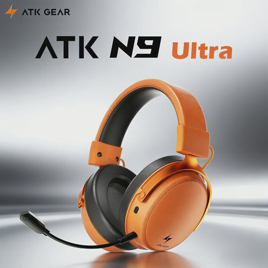 ATK N9 Pro/Ultra Gaming Headset: Draadloze E-sports Koptelefoon met Microfoon, Lage Latentie & Noise Reduction