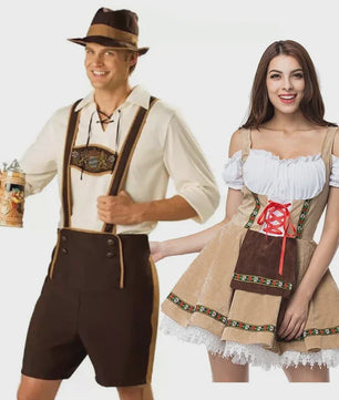 Oktoberfest Koppel Kostuum: Authentieke Lederhosen & Dirndl voor Feest, Carnaval & Halloween