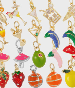 Gouden Bedeltjes Fruit & Drankjes met Zirkonia - Sieraden Maken