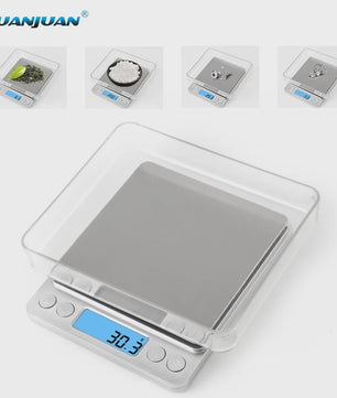 Precisie Digitale Keukenweegschaal 3kg/500g met 0.01g Nauwkeurigheid - LCD Display