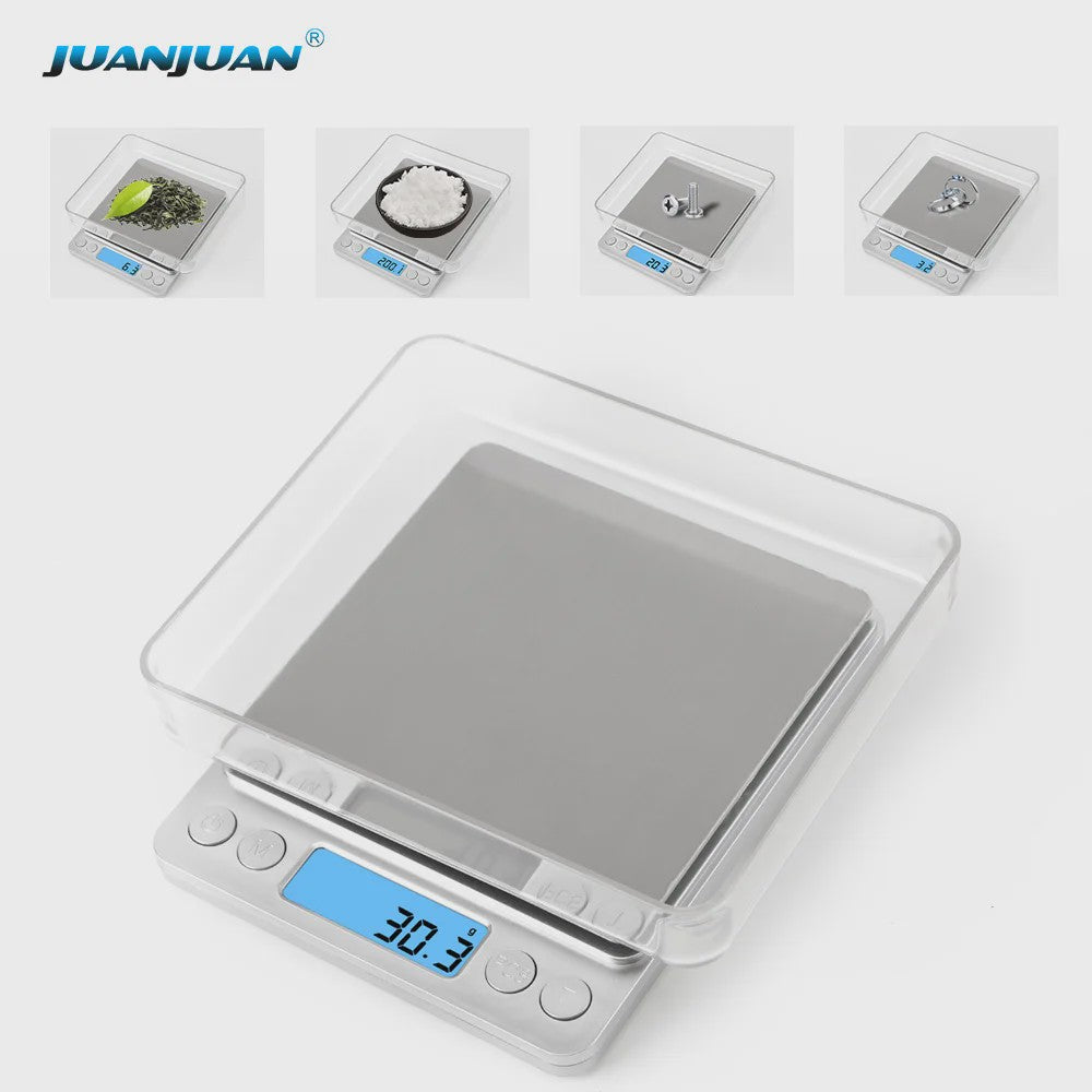 Precisie Digitale Keukenweegschaal 3kg/500g met 0.01g Nauwkeurigheid - LCD Display