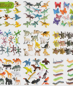 Educatieve Speelgoed Dierenfiguren Set - Insecten, Boerderijdieren, Wilde Dieren en Meer