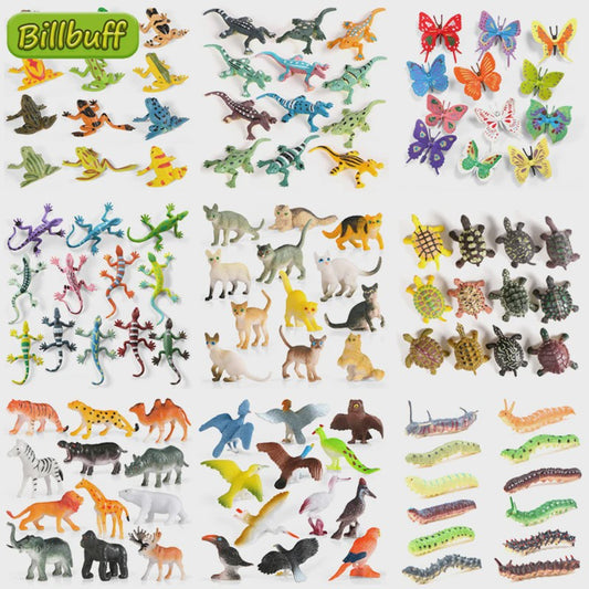 Educatieve Speelgoed Dierenfiguren Set - Insecten, Boerderijdieren, Wilde Dieren en Meer