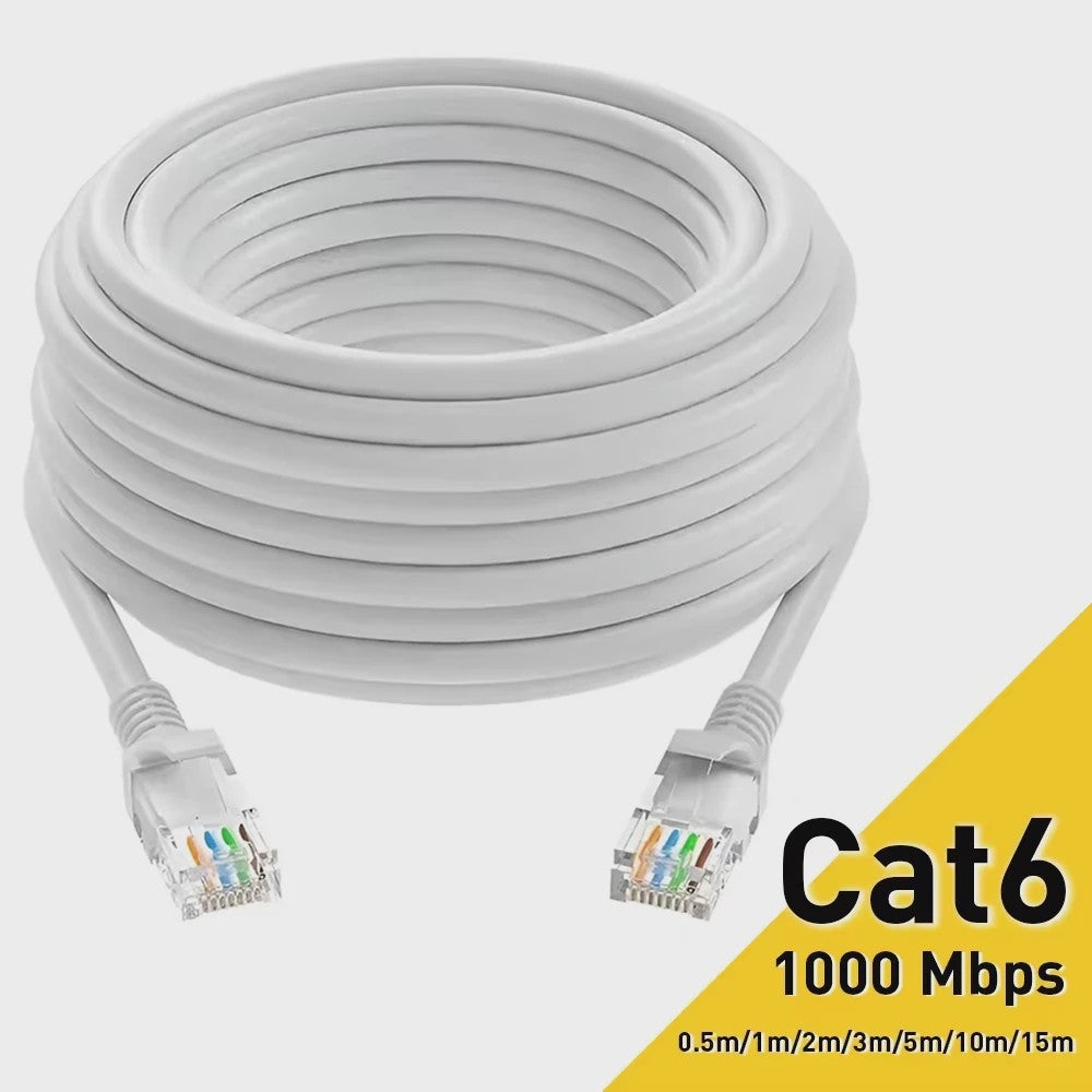Cat6 UTP Ethernet Kabel - 1000Mbps Netwerk LAN Kabel met RJ45 Connectoren - Diverse Lengtes